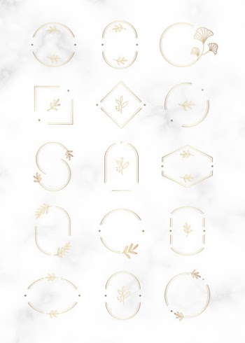 Minimal botanical badge design