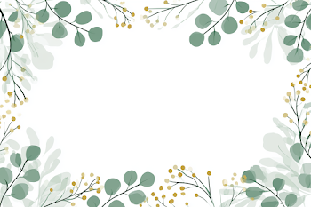 Minimal Botanical Frame with Eucalyptus and Golden Berries