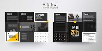 Minimal brochure template theme Free Vector