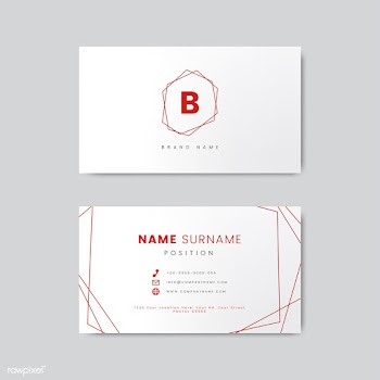 Minimal business card design with geometric s.. | Free stock vector - 488975