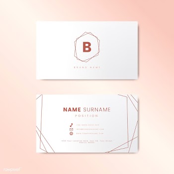Minimal business card design with geometric s.. | Free stock vector - 488985