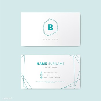 Minimal business card design with geometric s.. | Free stock vector - 488995