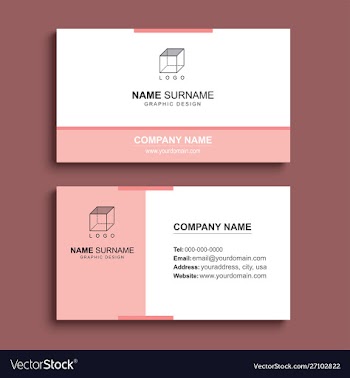 Minimal business card print template design vector image