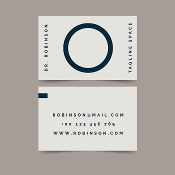 Minimal business card template Free Vector