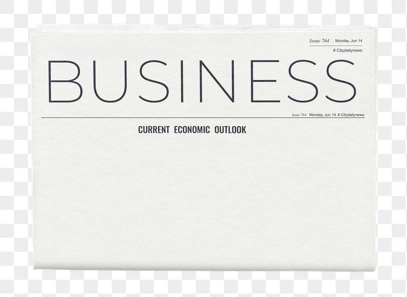 Minimal business png newspaper sticker, | Free PNG - rawpixel