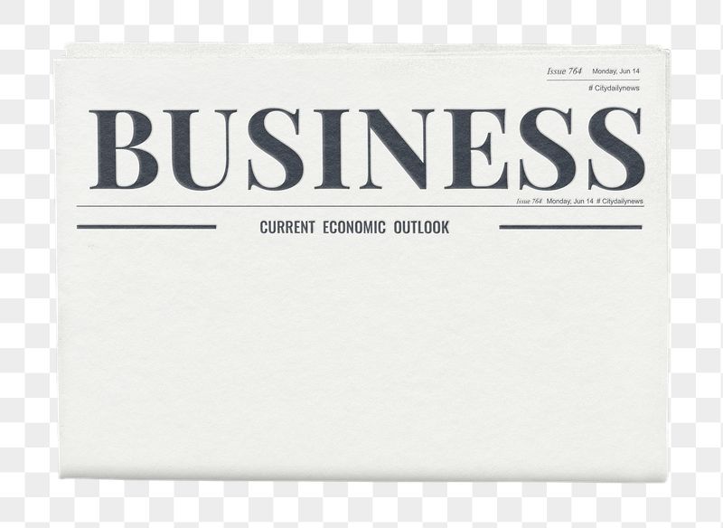 Minimal business png newspaper sticker, | Free PNG - rawpixel