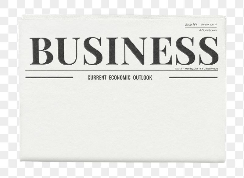 Minimal business png newspaper sticker, | Free PNG - rawpixel