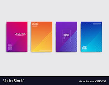 minimal covers design colorful halftone