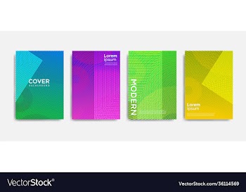 minimal covers design colorful halftone