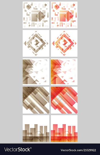 Minimal covers design colorful halftone gradients vector image