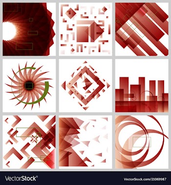 Minimal covers design colorful halftone gradients vector image