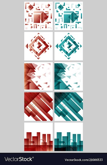 Minimal covers design colorful halftone gradients vector image