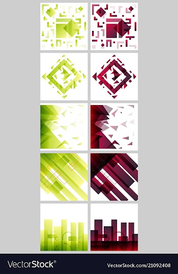 Minimal covers design colorful halftone gradients vector image