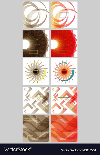 Minimal covers design colorful halftone gradients vector image