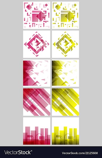 Minimal covers design colorful halftone gradients vector image