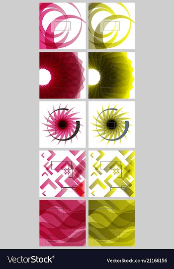 Minimal covers design colorful halftone gradients vector image