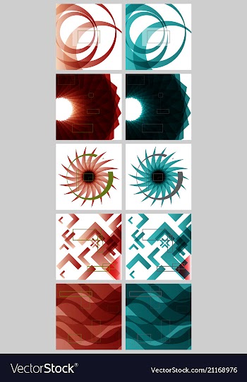 Minimal covers design colorful halftone gradients vector image