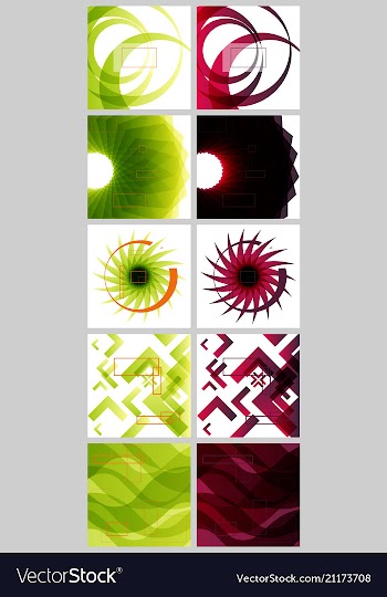 Minimal covers design colorful halftone gradients vector image