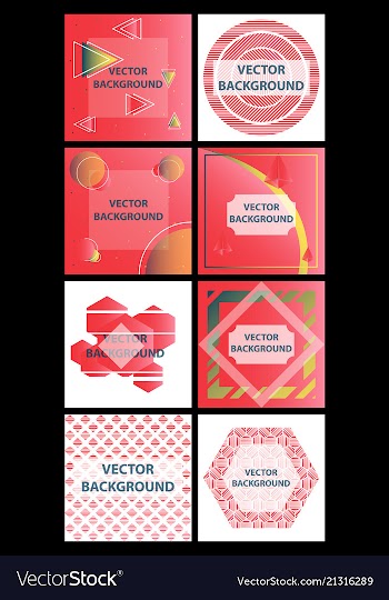Minimal covers design colorful halftone gradients vector image
