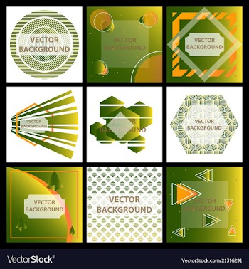 Minimal covers design colorful halftone gradients vector image