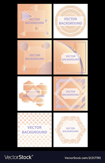 Minimal covers design colorful halftone gradients vector image