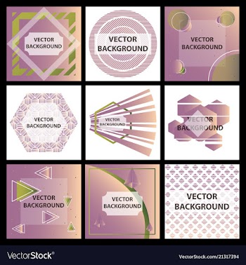 Minimal covers design colorful halftone gradients vector image