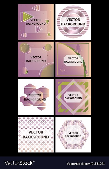 Minimal covers design colorful halftone gradients vector image