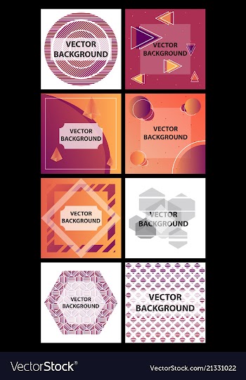 Minimal covers design colorful halftone gradients vector image