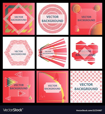 Minimal covers design colorful halftone gradients vector image
