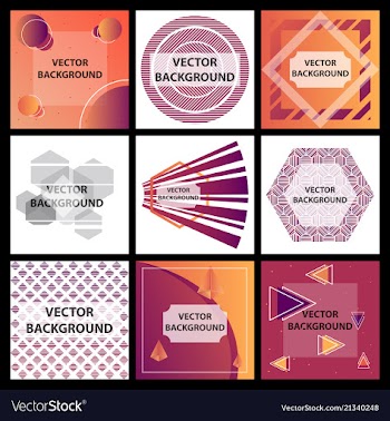 Minimal covers design colorful halftone gradients vector image