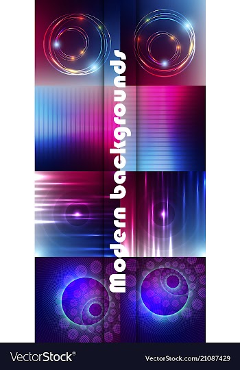 Minimal covers set trendy multicolored modern vector image