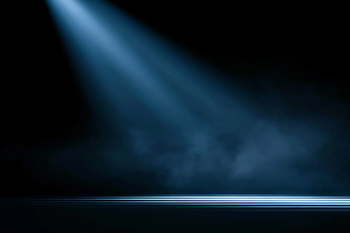 Minimal Dark Stage with Cool Blue Light