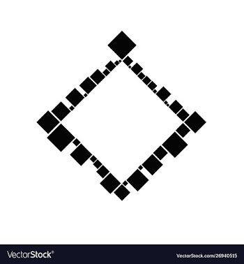 Minimal diagonal abstract geometrical square vector image