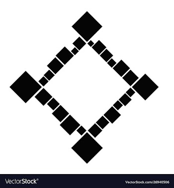 Minimal diagonal geometrical square badge vector image