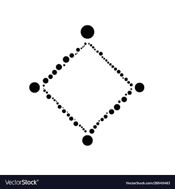 Minimal dot border - monochrome modern vector image