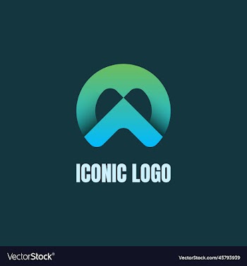 minimal elegant initial ma vw ab vb iconic logo