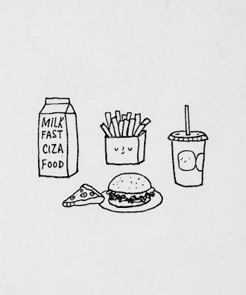 Minimal Fast Food Illustration