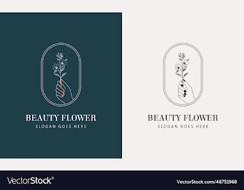 minimal feminine botanical floral branch and logo