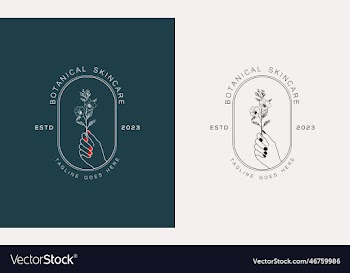 minimal feminine botanical floral branch and logo