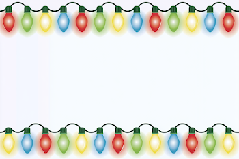 Minimal Festive String Lights Border Illustration