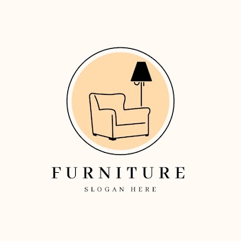 Minimal furniture logo Free Vector