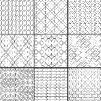 Minimal geometric pattern collection | Free stock vector - 544403