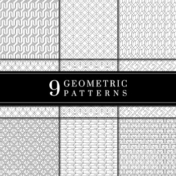 Minimal geometric pattern collection | Free stock vector - 544409