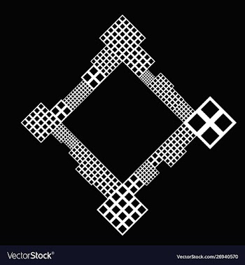 Minimal geometrical abstract diagonal square vector image