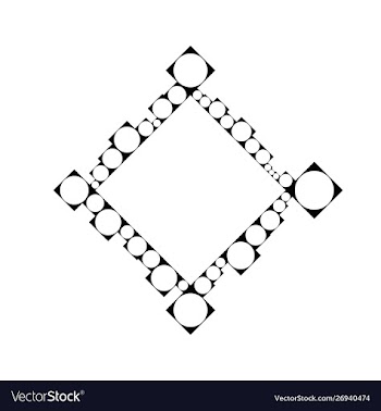 Minimal geometrical black and white circle blank vector image