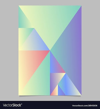 Minimal geometrical colorful triangle mosaic vector image
