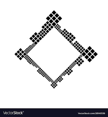 Minimal geometrical modern diagonal square border vector image