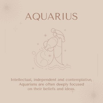 Minimal Instagram post template, Aquarius | Free Vector Template - rawpixel