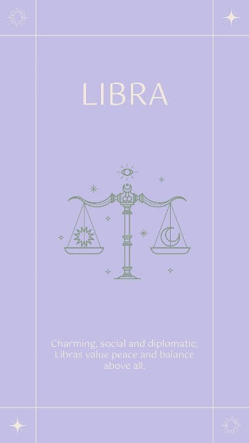 Minimal Instagram story template, Libra | Free Vector Template - rawpixel