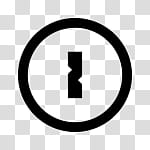 Minimal JellyLock, circle with line in the middle logo transparent background PNG clipart